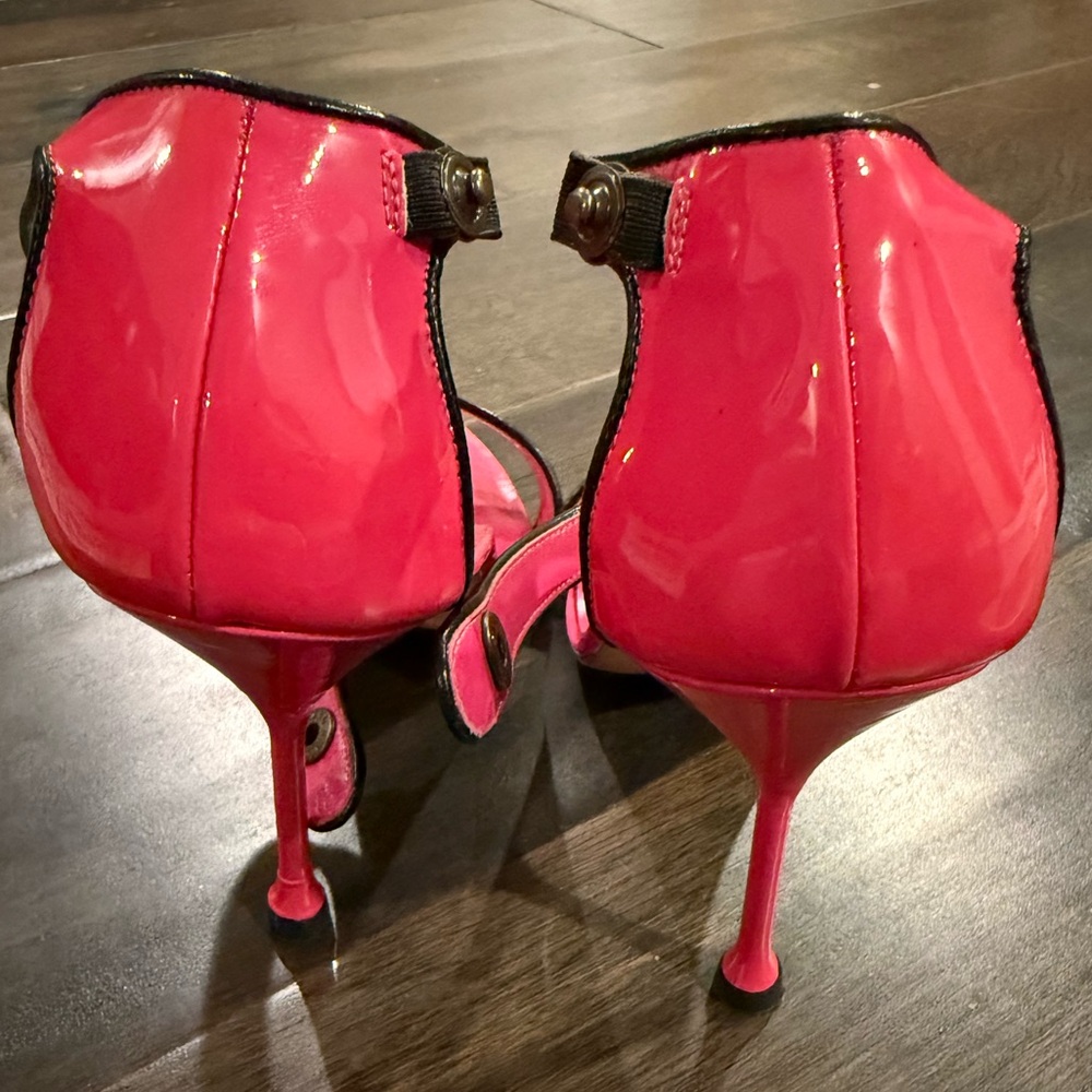 100% AUTHENTIC HOT PINK MANOLO BLAHNIK HEELS 41.5 ORIGINAL BOX - Picture 7 of 7